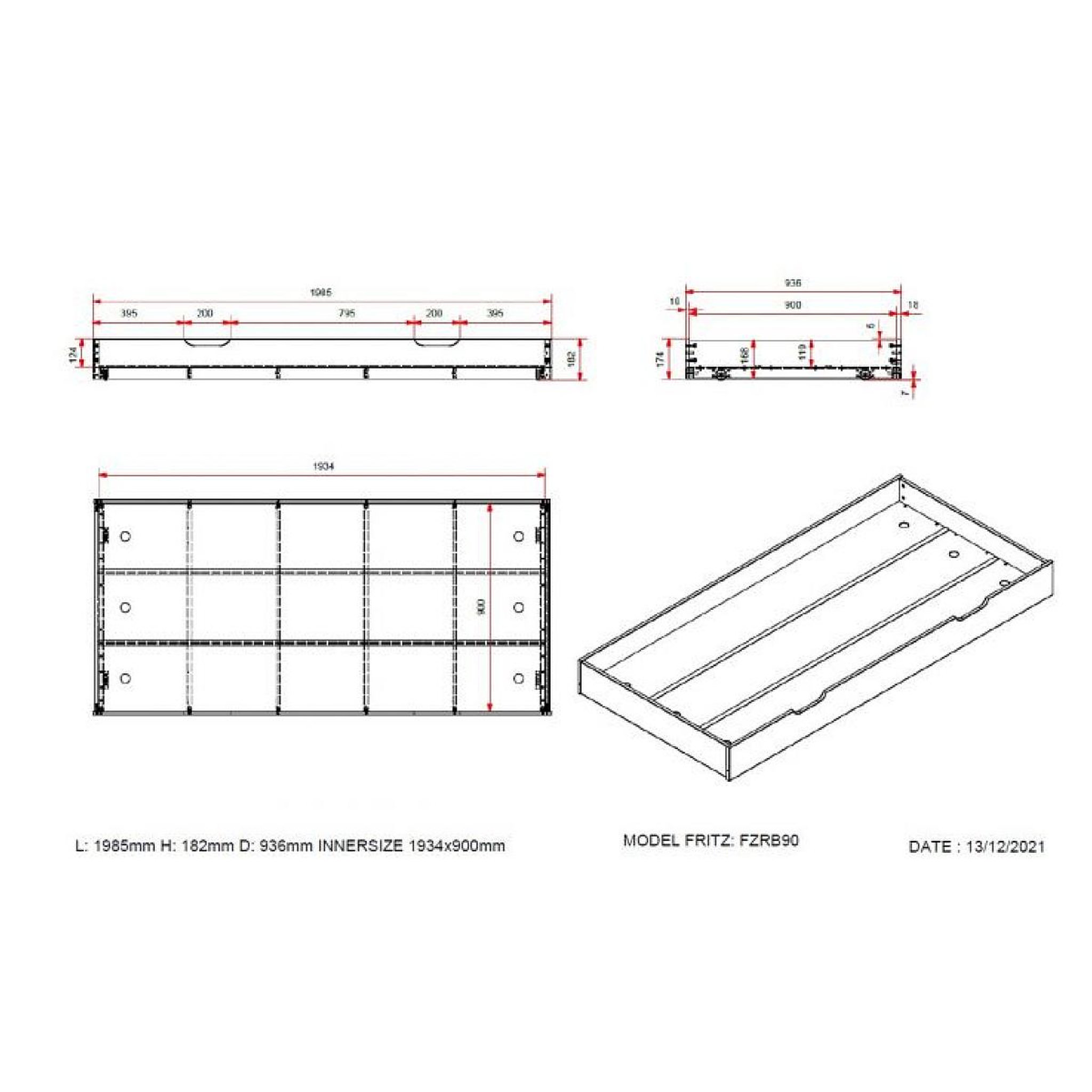 Voir la diapositive 4 : Vipack Lit capitaine margrit 90 x 200 blanc avec tiroir – vipack