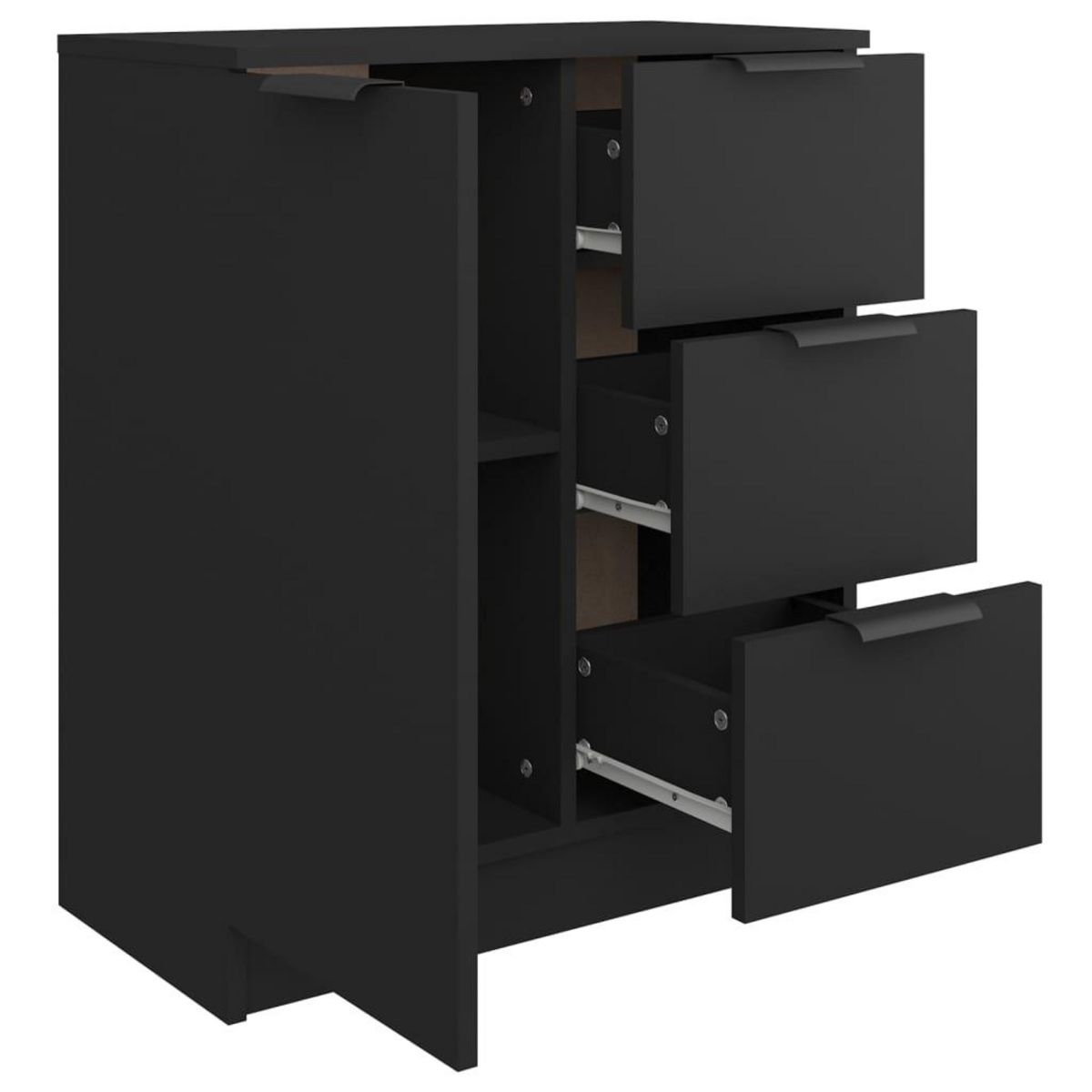 VIDAXL Buffet noir 60x30x70 cm bois d'ingenierie