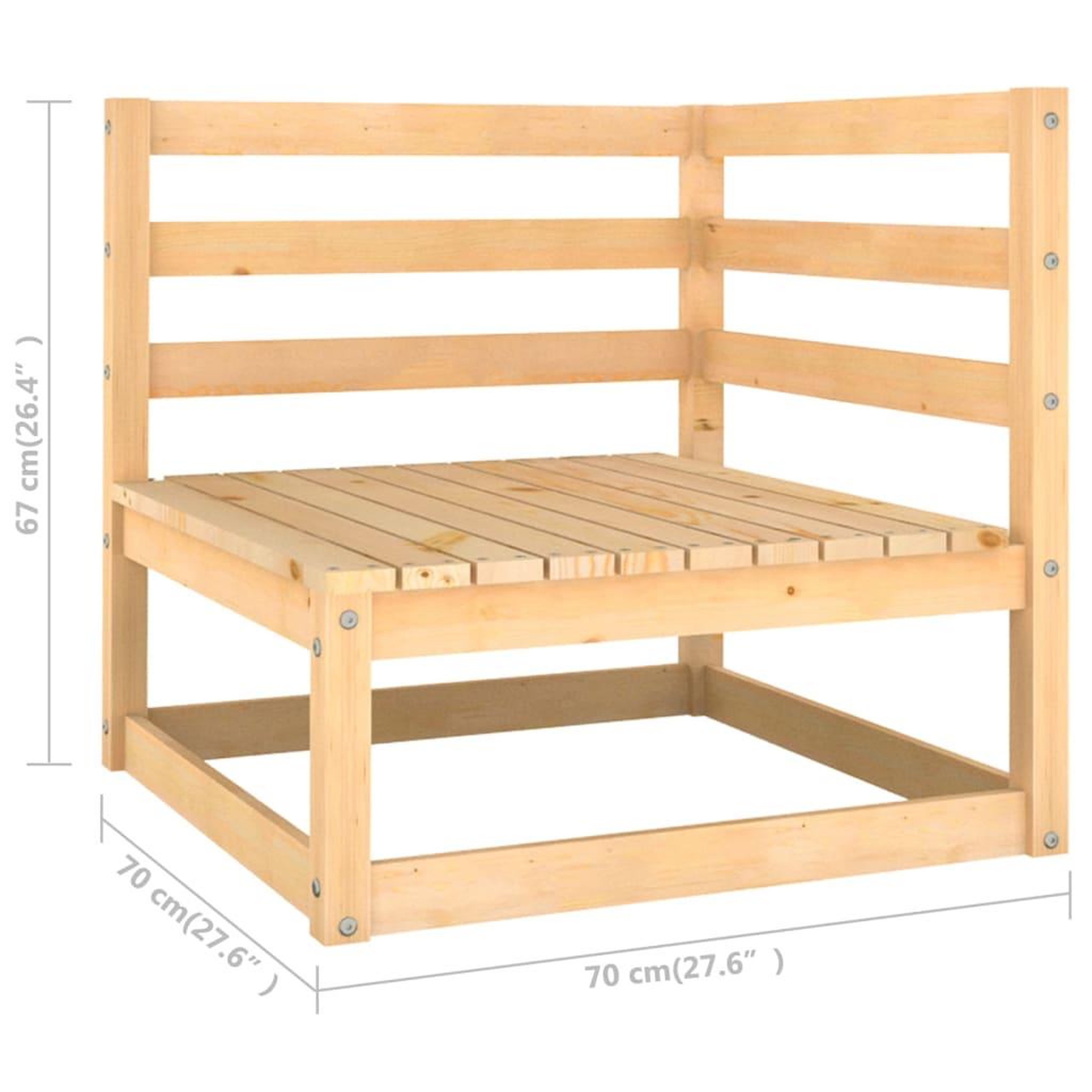 Voir la diapositive 6 : VIDAXL Salon de jardin 7 pcs avec coussins Bois de pin massif