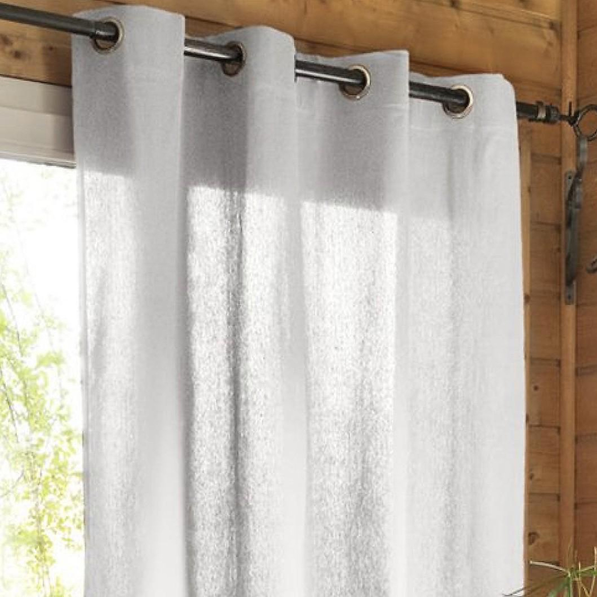 Voir la diapositive 2 : Home collection Rideau 100% coton uni