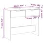 Voir la diapositive 6 : VIDAXL Table console Gris beton 90x36x75 cm Bois d'ingenierie