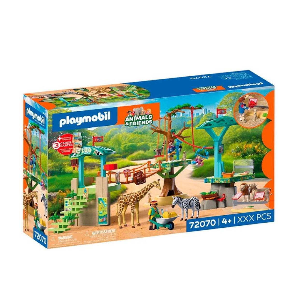 PLAYMOBIL 72070 Zoo : Parc aventure au milieu des animaux sauvages