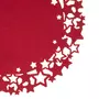 ATMOSPHERA Lot de 6 sets de table de Noël rond motifs étoiles en feutrine Diam. 38 cm - Rouge