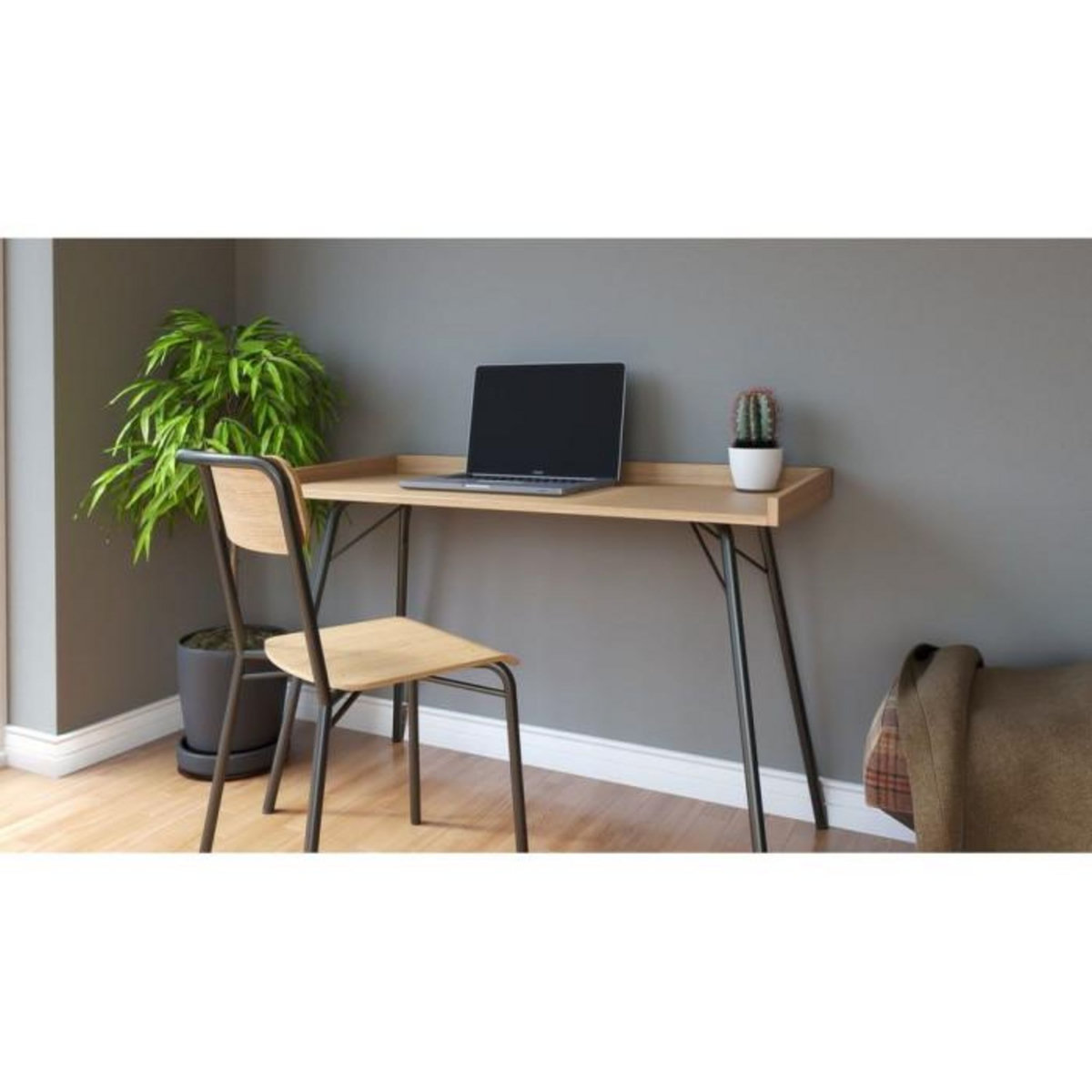 Paris Prix Bureau Design en Bois  Rayburn  115cm Naturel