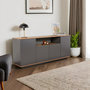 Voir la diapositive 2 : Habitat et Jardin Buffet en bois  Arista  - 180 x 44 x 75 cm - Gris anthracite