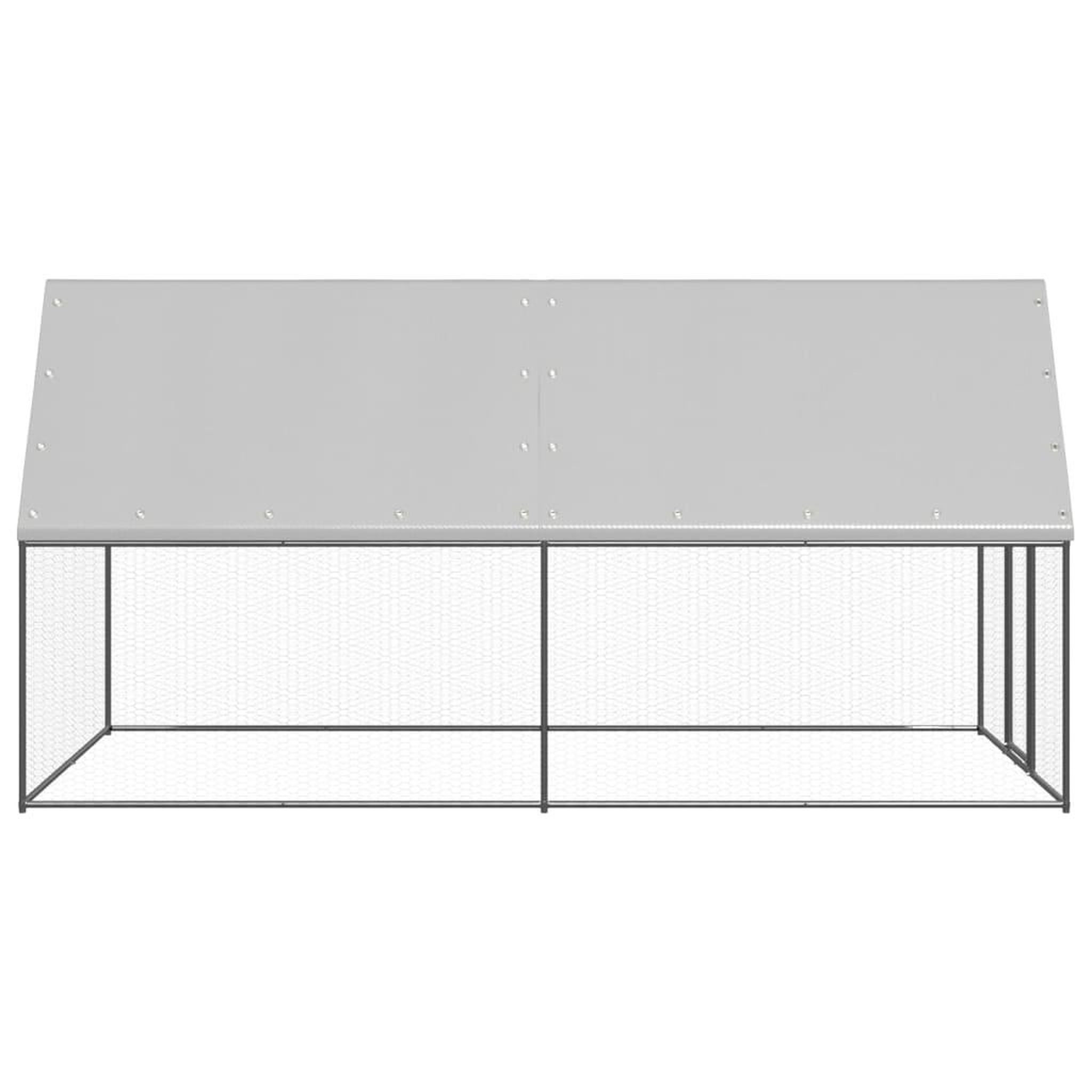 Voir la diapositive 3 : VIDAXL Poulailler d'exterieur 2x4x2 m Acier galvanise