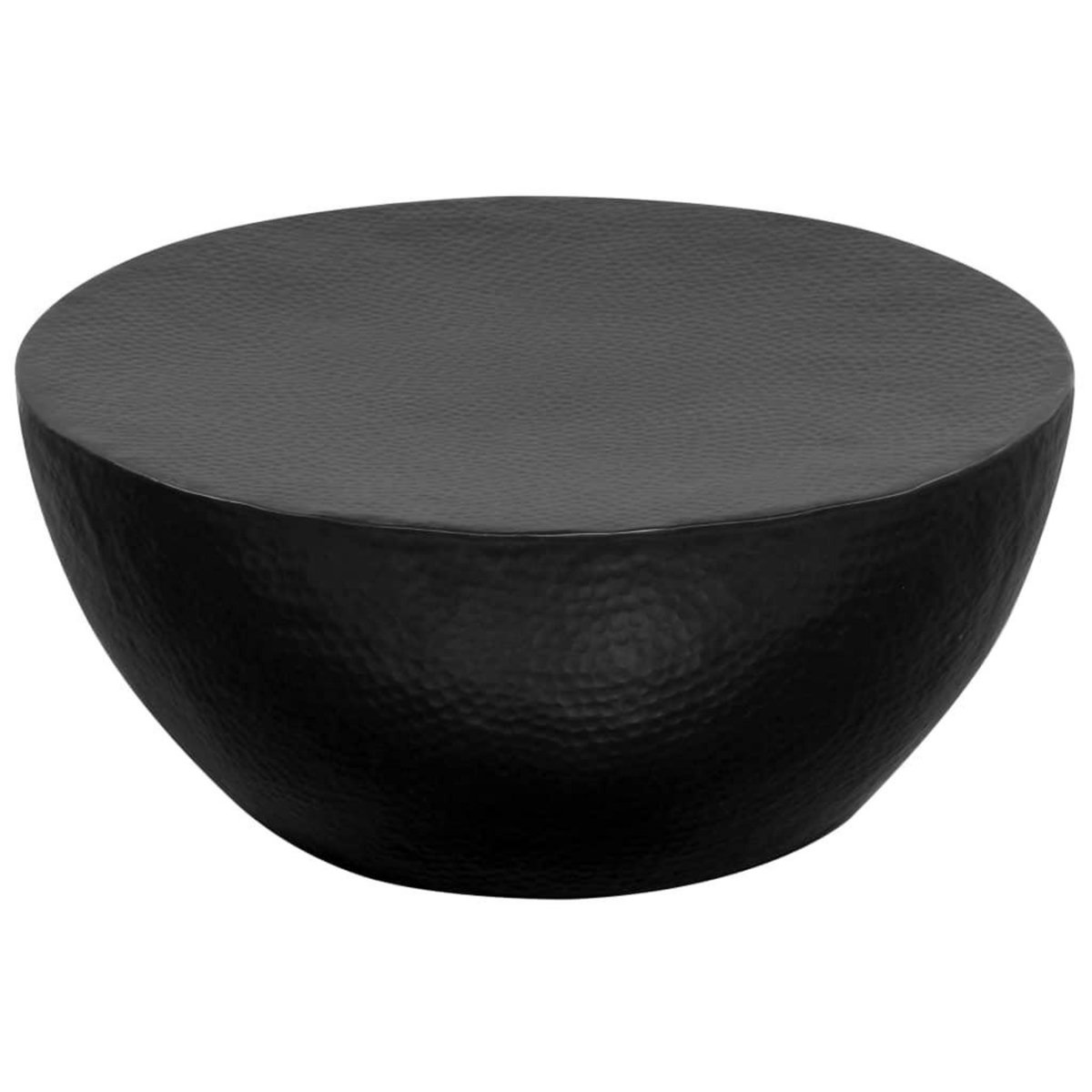 VIDAXL Table basse Aluminium martele 70x30 cm Noir