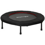HOMCOM Trampoline fitness dia. 102 cm antidérapant acier tissu noir rouge