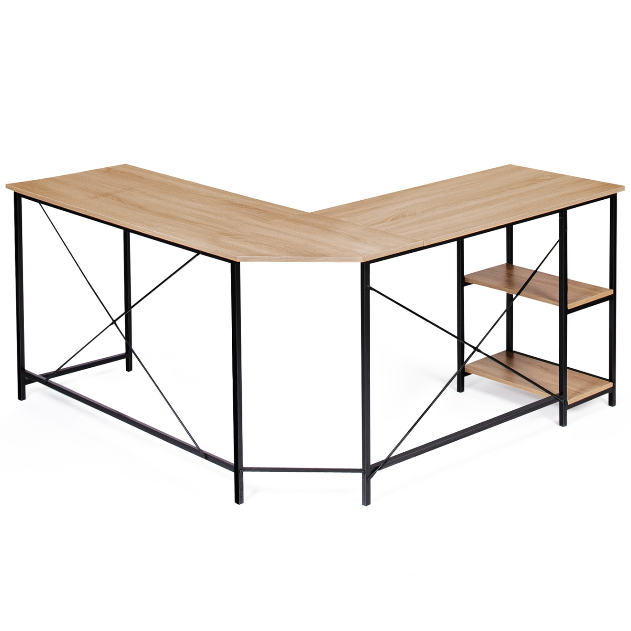 Voir la diapositive 3 : ID MARKET Bureau d'angle en forme de l detroit design industriel