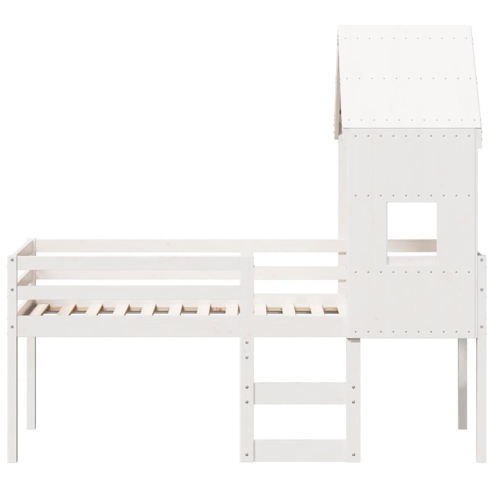 Voir la diapositive 4 : VIDAXL Lit haut sans matelas blanc 90x200 cm bois de pin massif