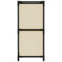 Voir la diapositive 4 : VIDAXL Armoire de rangement 4 paniers en tissu Crème 63x30x71 cm Acier