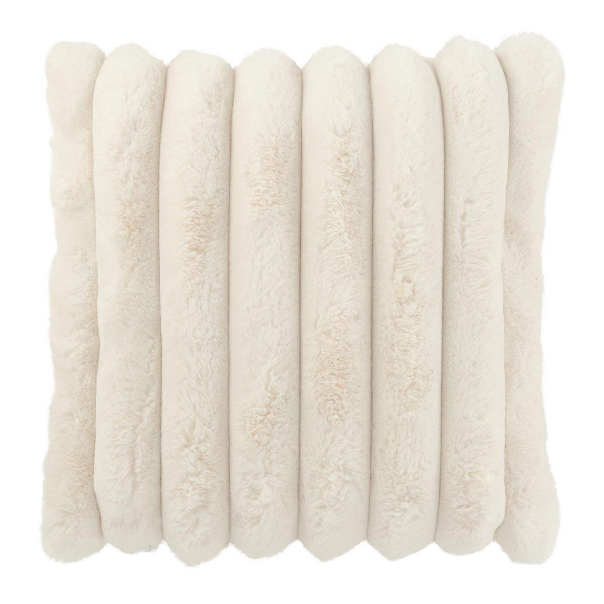 J-LINE Coussin déco  corduroy  45x45cm blanc