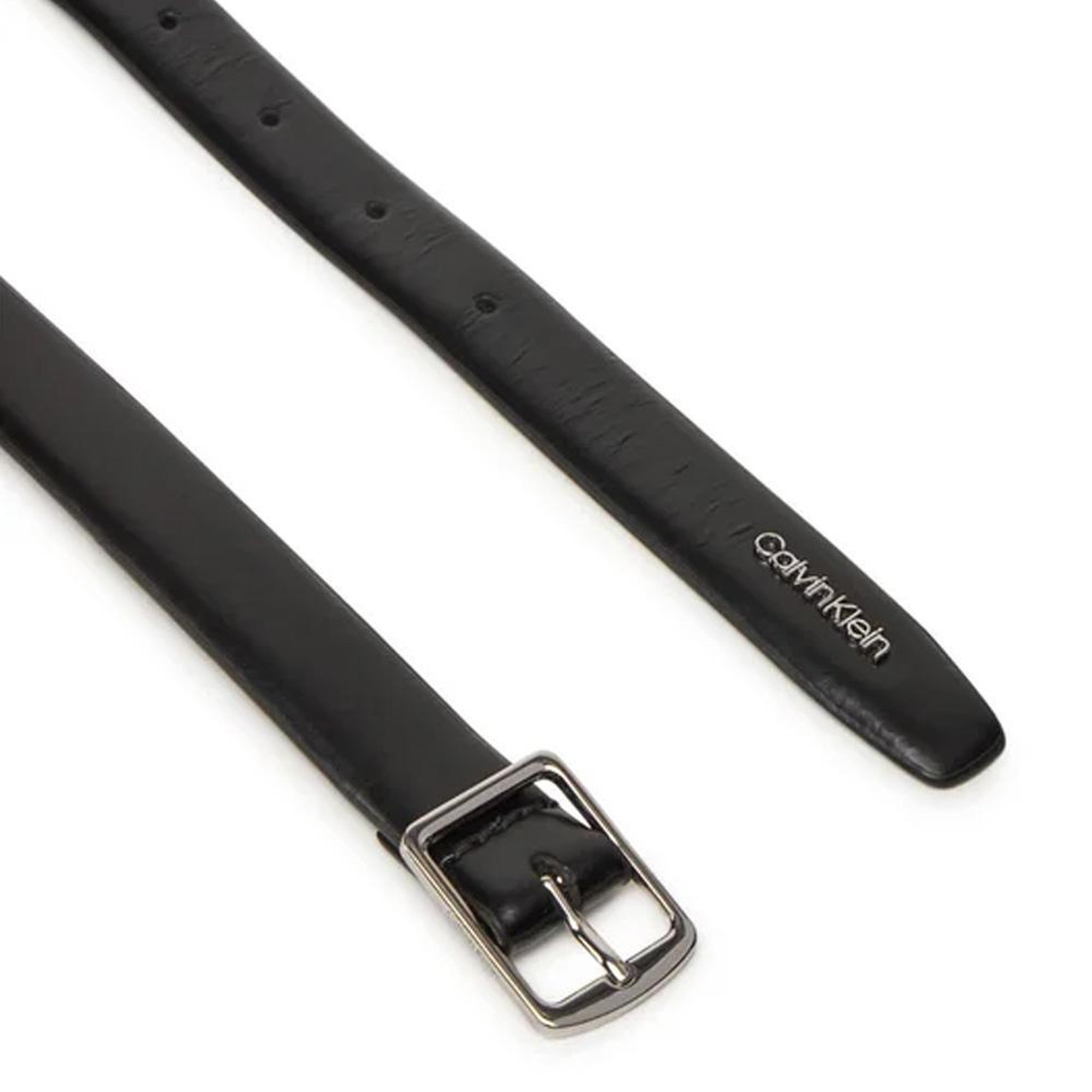 Voir la diapositive 2 : Vero Moda Ceinture Noir Femme Calvin Klein Jeans Slim Square Buckle