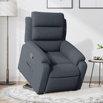 VIDAXL Fauteuil inclinable Gris fonce Velours