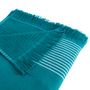 Voir la diapositive 3 : ACTUEL Foutah de plage en coton 280g/m² finition frange CORFOU