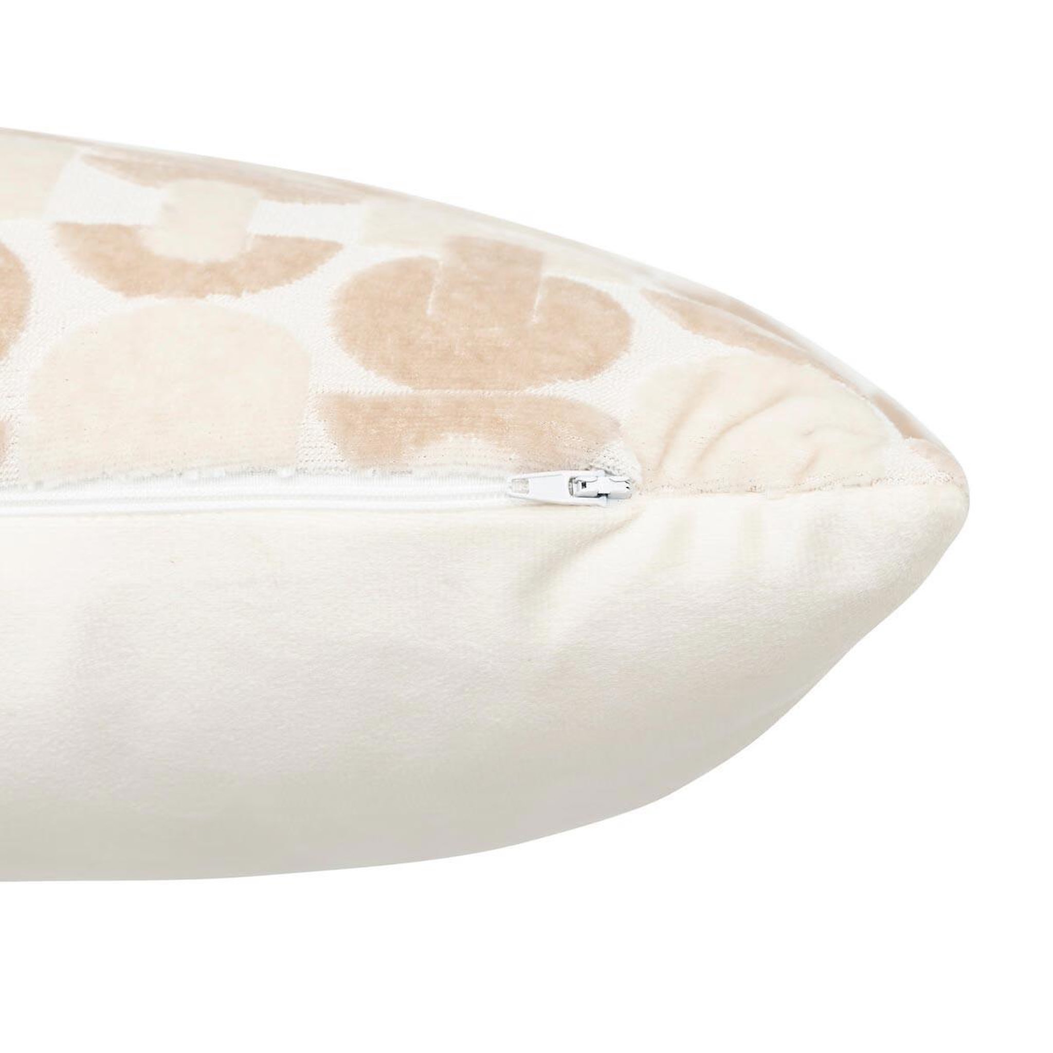 Voir la diapositive 3 : ATMOSPHERA Coussin jacquard en velours  luna  35x75cm beige lin
