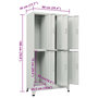 Voir la diapositive 6 : VIDAXL Armoire a casier avec 6 compartiments Acier 90x45x180 cm Gris