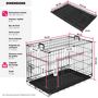 Voir la diapositive 6 : tectake Caisse grillagée pour chien pliable avec 2 poignées de transport noir