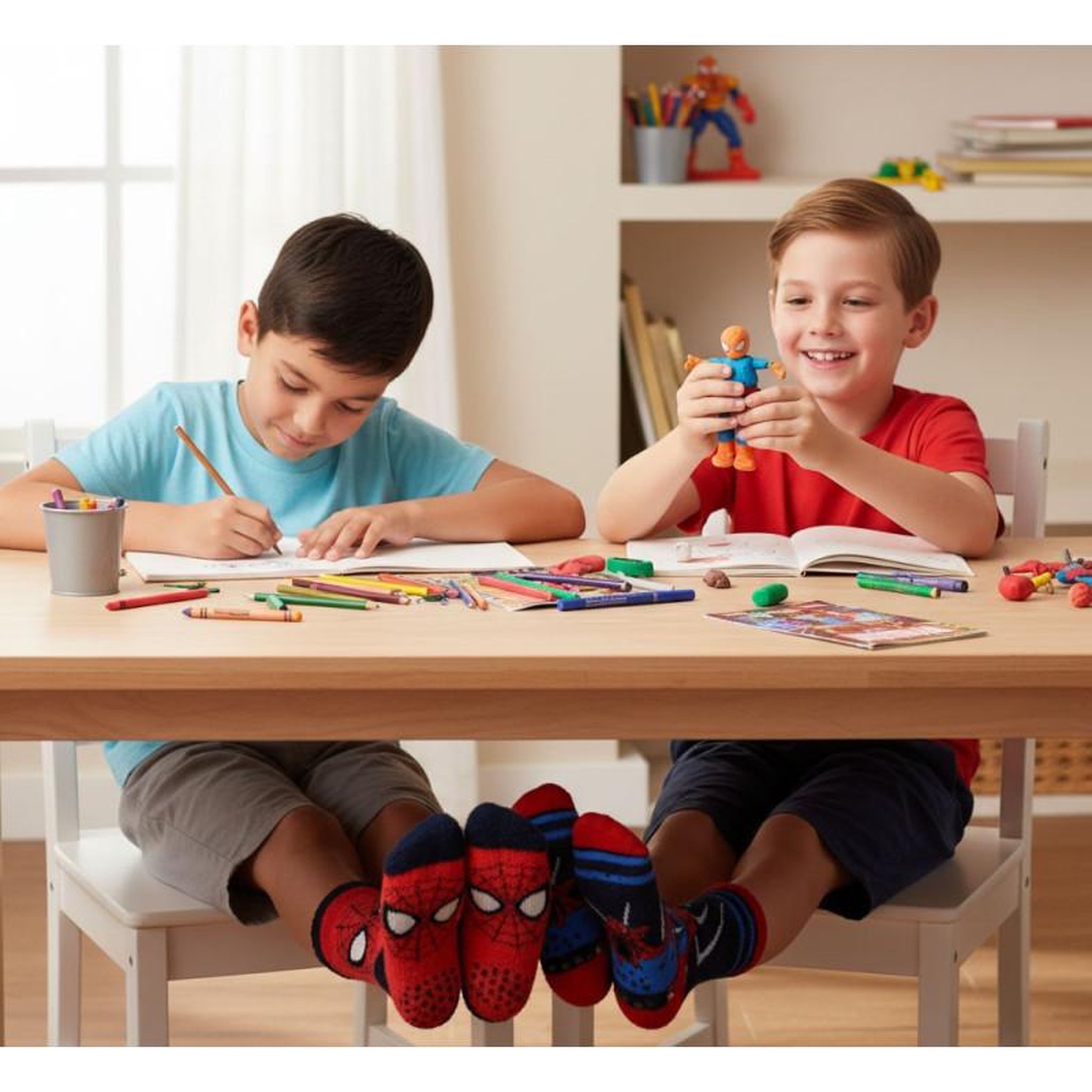 Voir la diapositive 5 : Marvel Pack de Chaussettes Antidérapantes Enfant MARVEL SPIDER-MAN (Lot de 4)