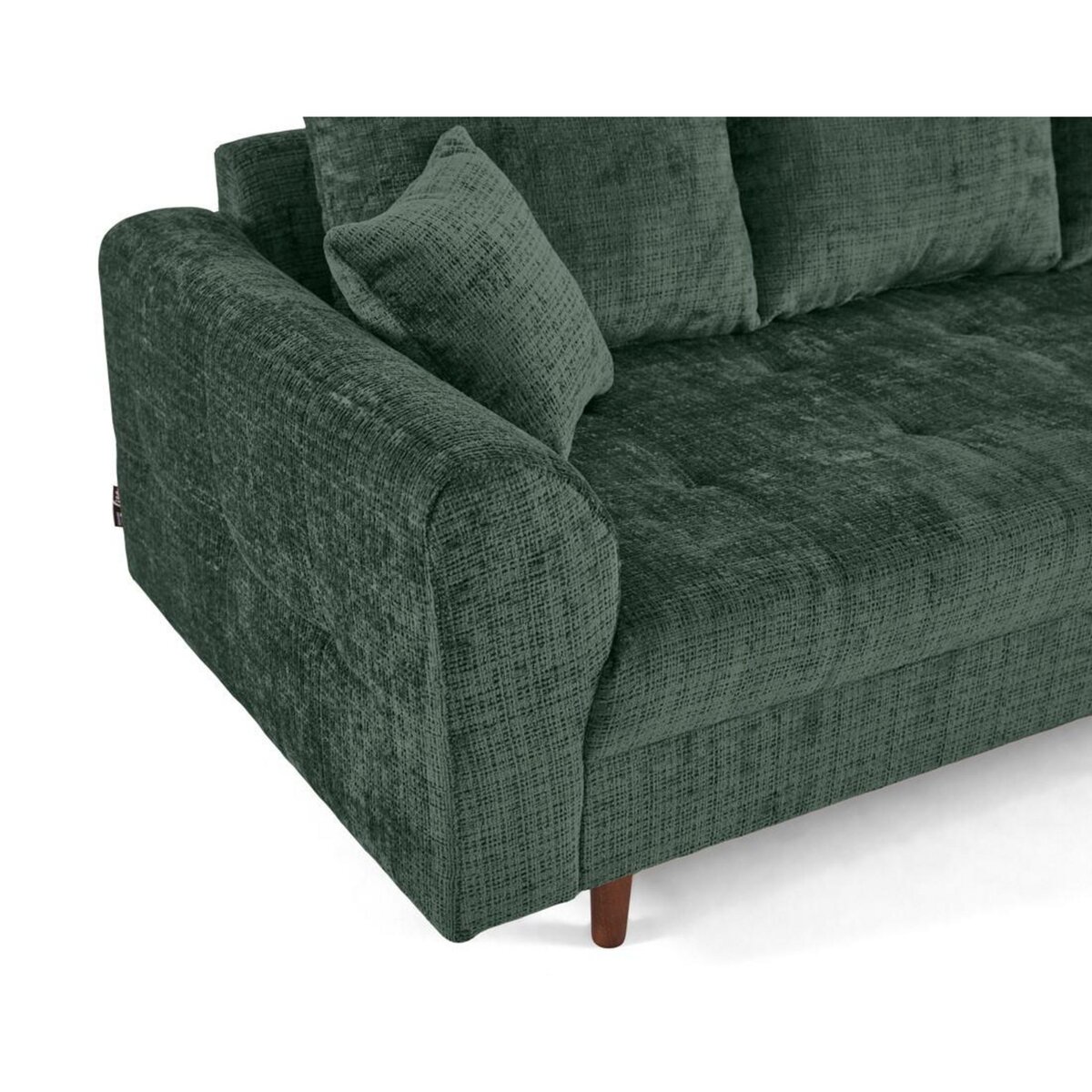 LISA DESIGN Rune - canapé droit 3 places en velours texturé