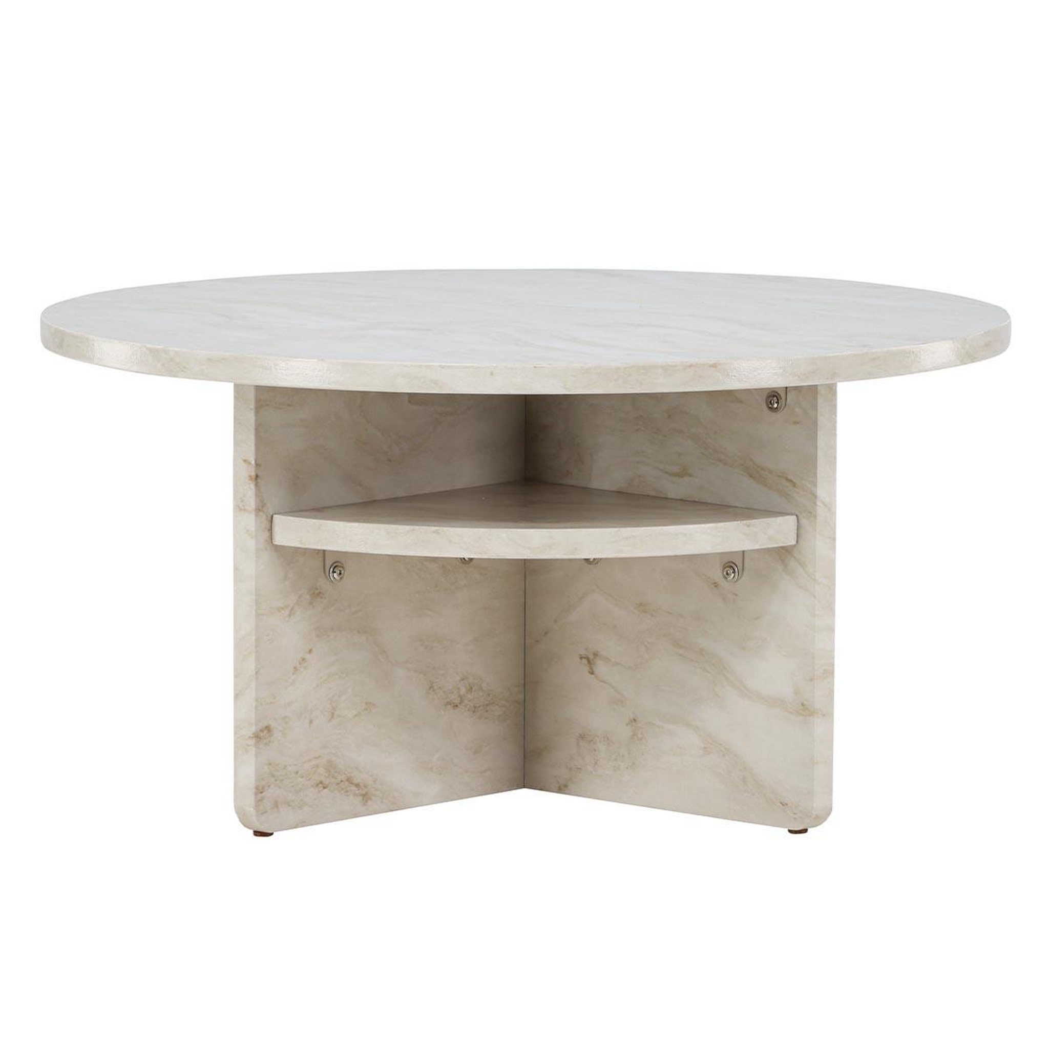 Paris Prix Table basse effet marbre  alesund   85cm beige