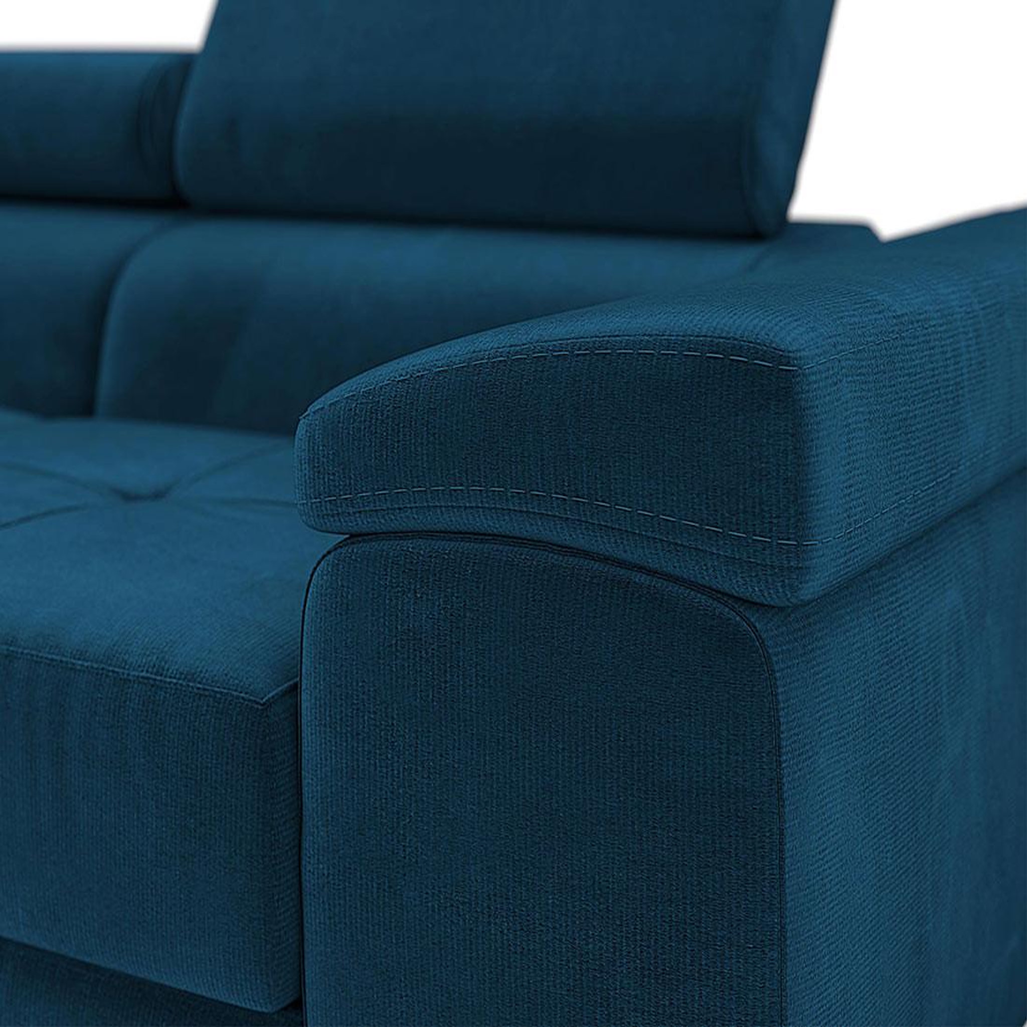 Voir la diapositive 3 : BEST MOBILIER Pablo - canapé droit 2 places avec têtières ajustables - en velours