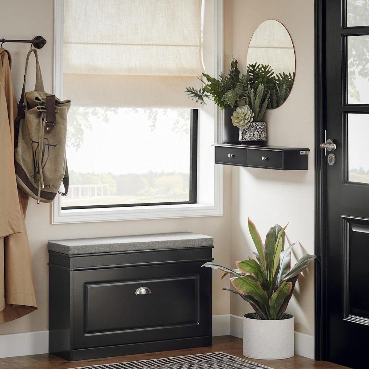 SOBUY SoBuy - Étagère murale avec deux tiroirs - Moderne - FRG43