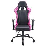 Subsonic Chaise gaming, fauteuil gamer Noir et rose taille L