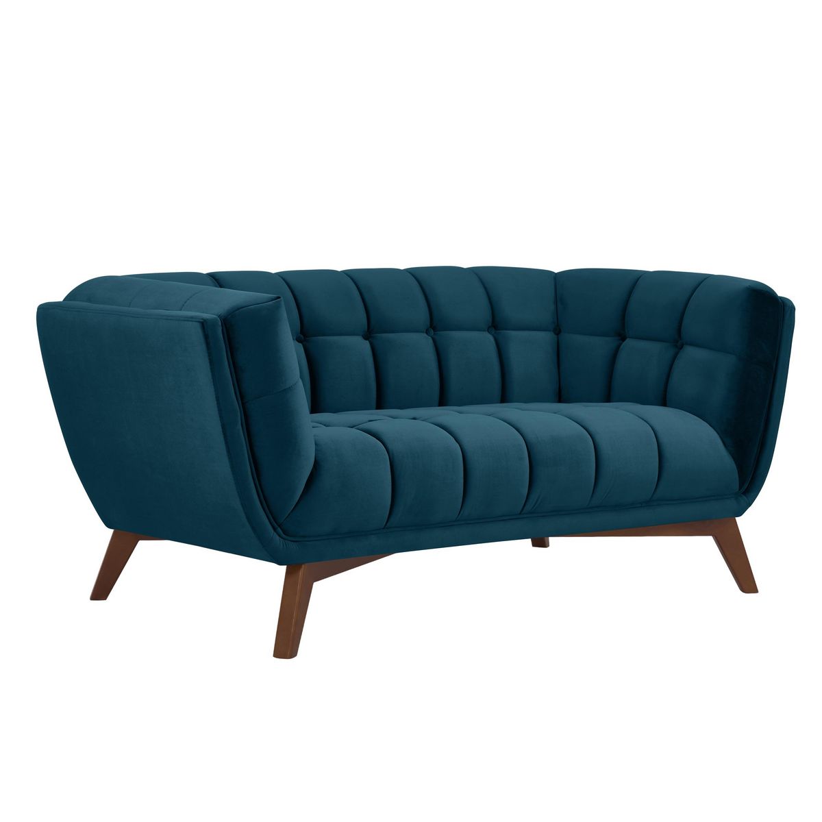 Rendez vous déco Canapé 3 places en velours vert foncé - Mona