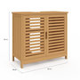 Voir la diapositive 5 : ID MARKET Meuble sous lavabo salle de bain bambou BEA