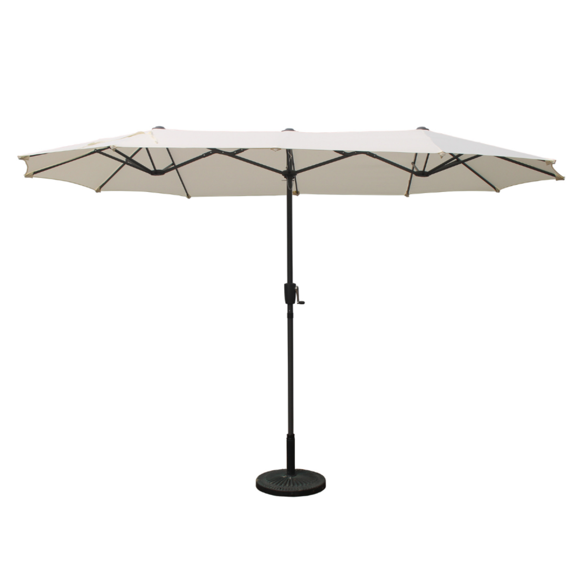 CONCEPT USINE Parasol double  ecru droit ovale 2 x 3 m SIENA