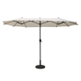 Voir la diapositive 1 : CONCEPT USINE Parasol double  ecru droit ovale 2 x 3 m SIENA