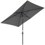 Voir la diapositive 1 : OUTSUNNY Parasol rectangulaire inclinable de jardin avec manivelle alu. métal polyester haute densité anti UV 50+ gris
