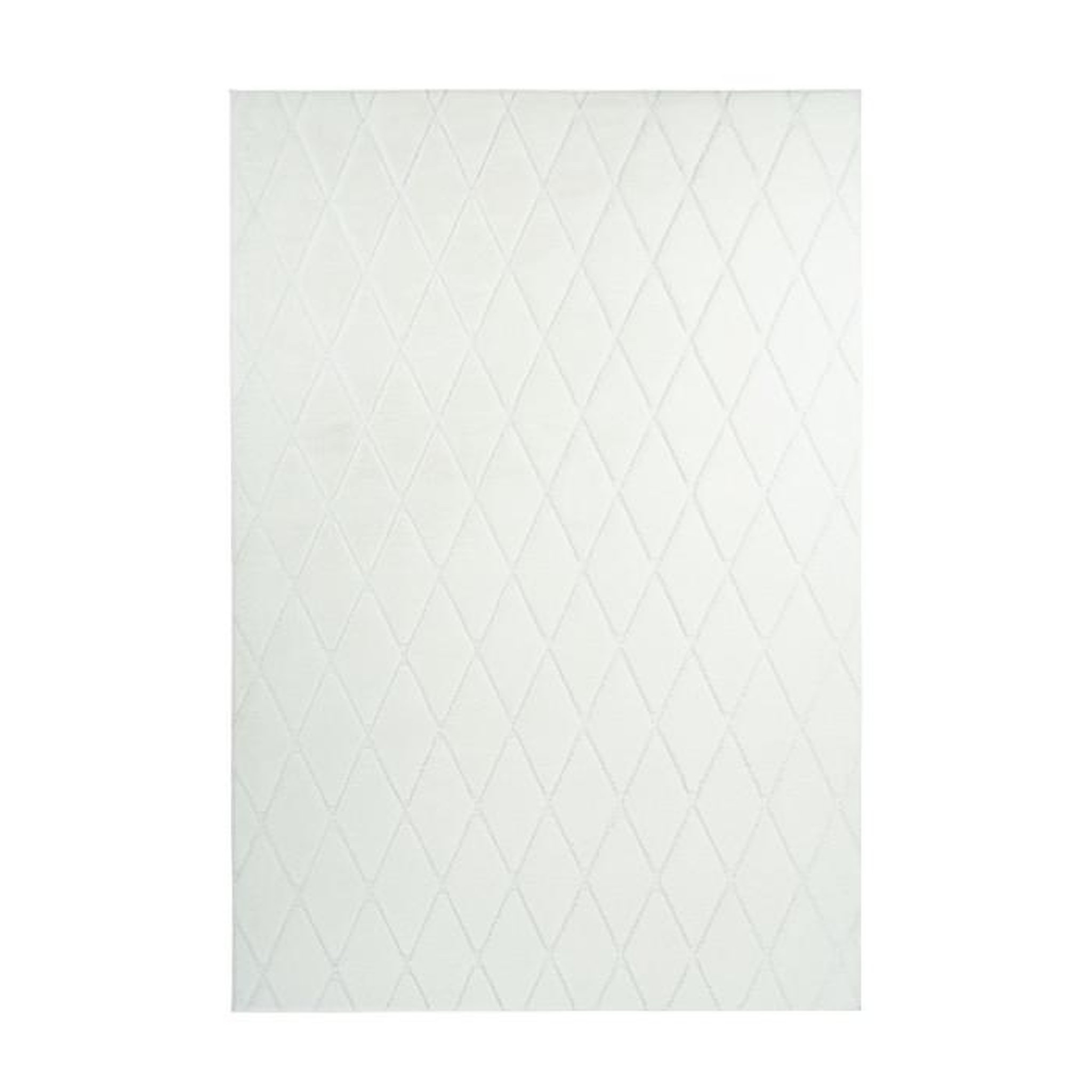 Paris Prix Tapis Shaggy Géométrique  Vivica  Blanc. Coloris disponibles : Blanc
