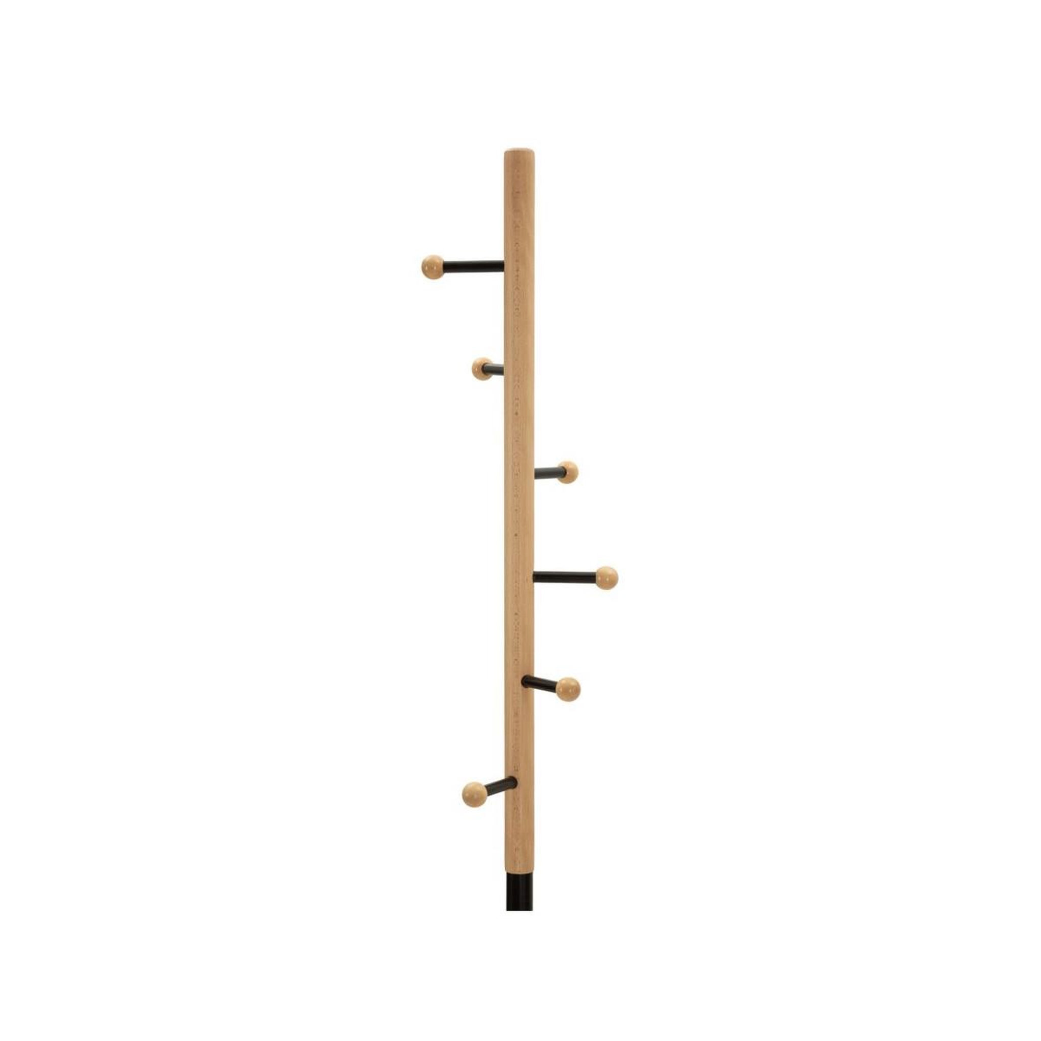 Voir la diapositive 2 : Paris Prix Porte-manteau en bois  step  172cm noir & naturel