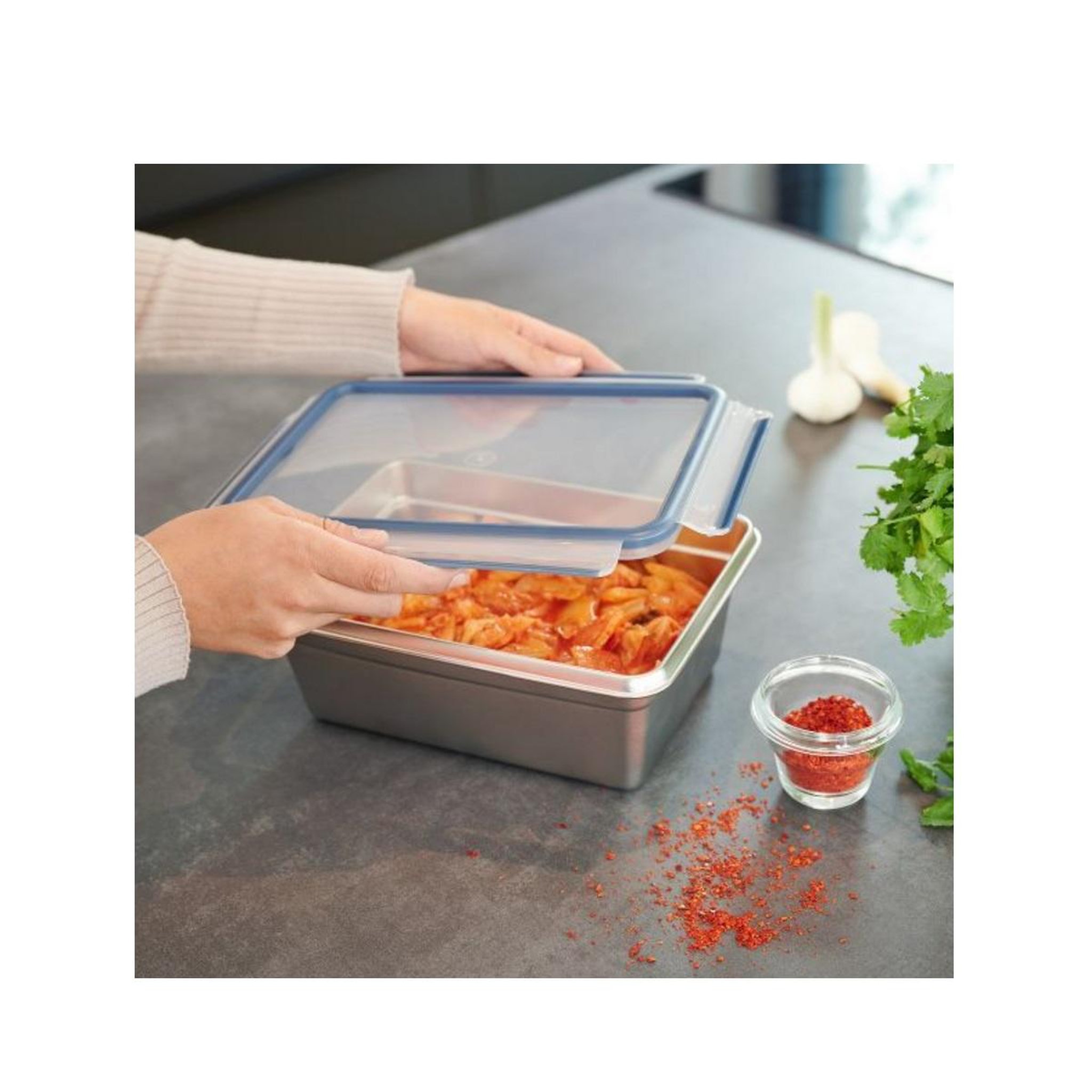 Voir la diapositive 2 : EMSA Boîte alimentaire 2l inox - n1150600