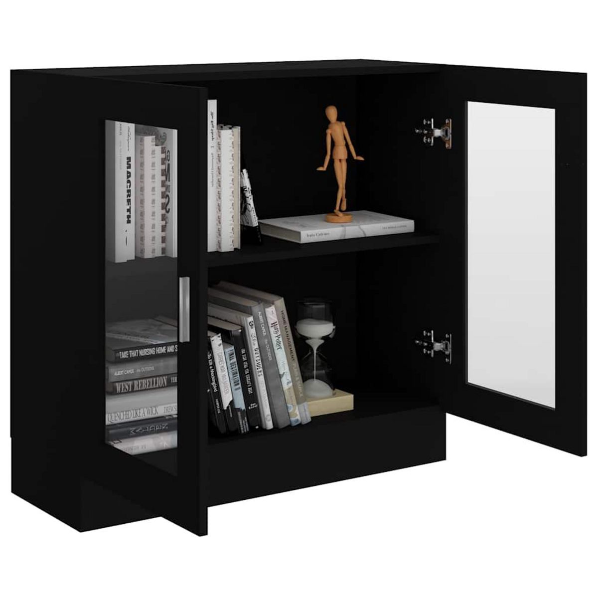 VIDAXL Armoire a vitrine noir 82,5x30,5x80 cm Bois d'ingenierie