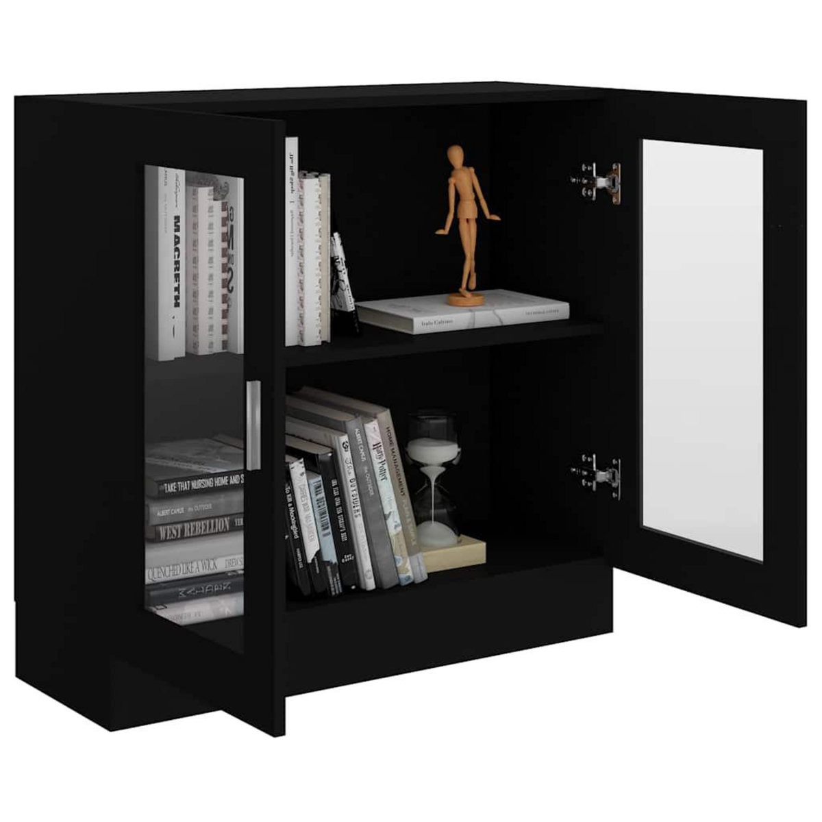 VIDAXL Armoire a vitrine noir 82,5x30,5x80 cm Bois d'ingenierie