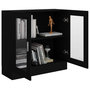 Voir la diapositive 4 : VIDAXL Armoire a vitrine noir 82,5x30,5x80 cm Bois d'ingenierie