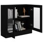 Voir la diapositive 4 : VIDAXL Armoire a vitrine noir 82,5x30,5x80 cm Bois d'ingenierie