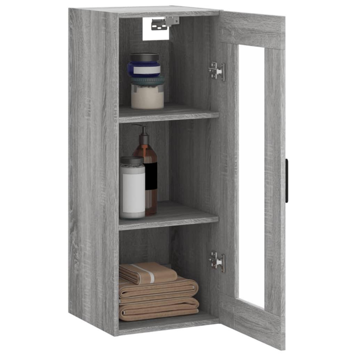 VIDAXL Armoire murale sonoma gris 34,5x34x90 cm
