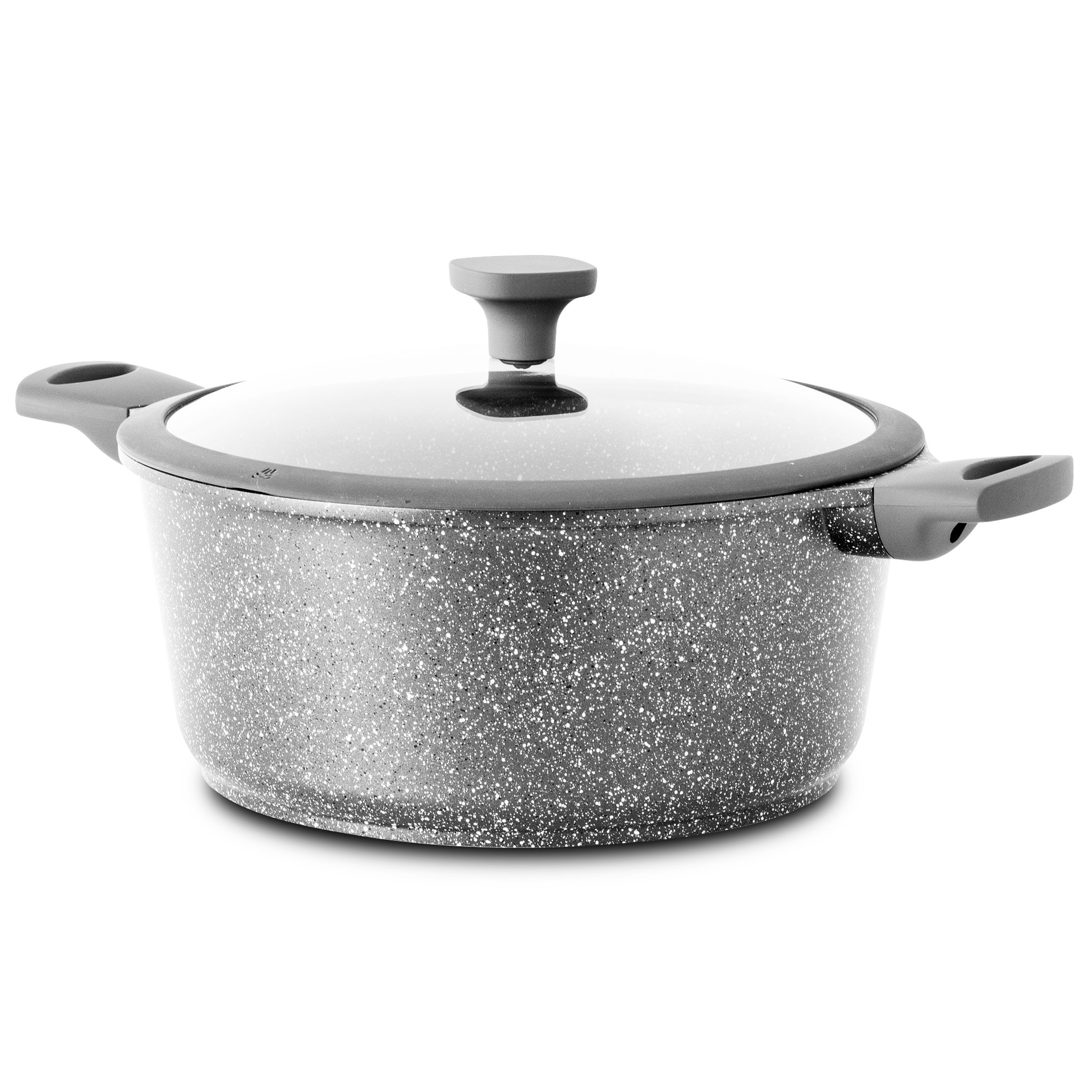 Voir la diapositive 5 : Faitout fonte d'aluminium EFFET PIERRE 28 cm