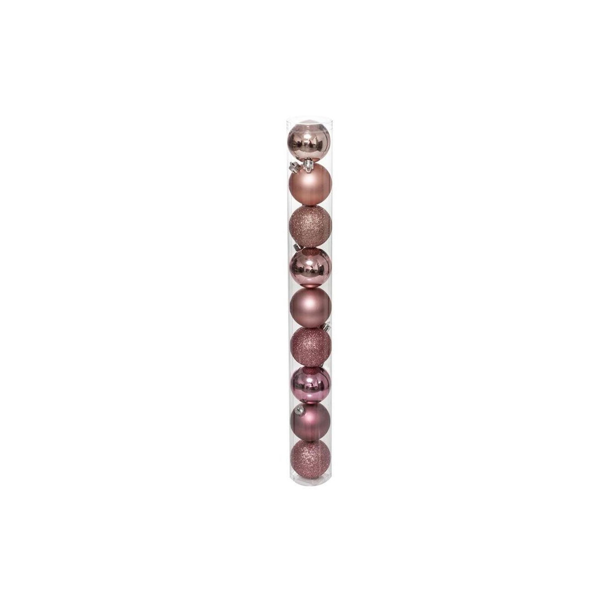 FEERIC LIGHT & CHRISTMAS Lot de 9 Boules de Noël  Colorama  6cm Rose