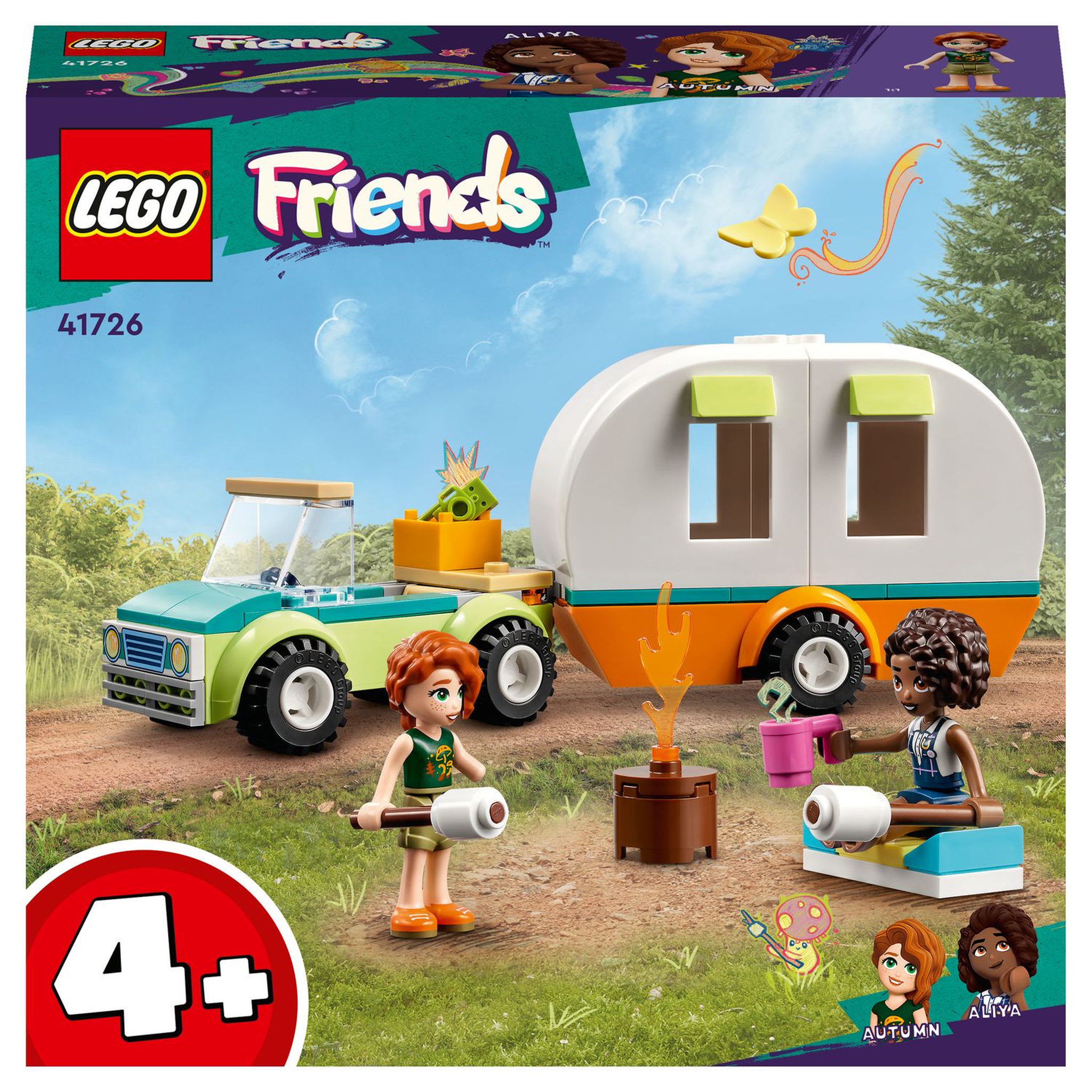 LEGO Friends 41726 Les vacances en caravane, Jouet Camping-Car avec Voiture, Enfants 4 Ans