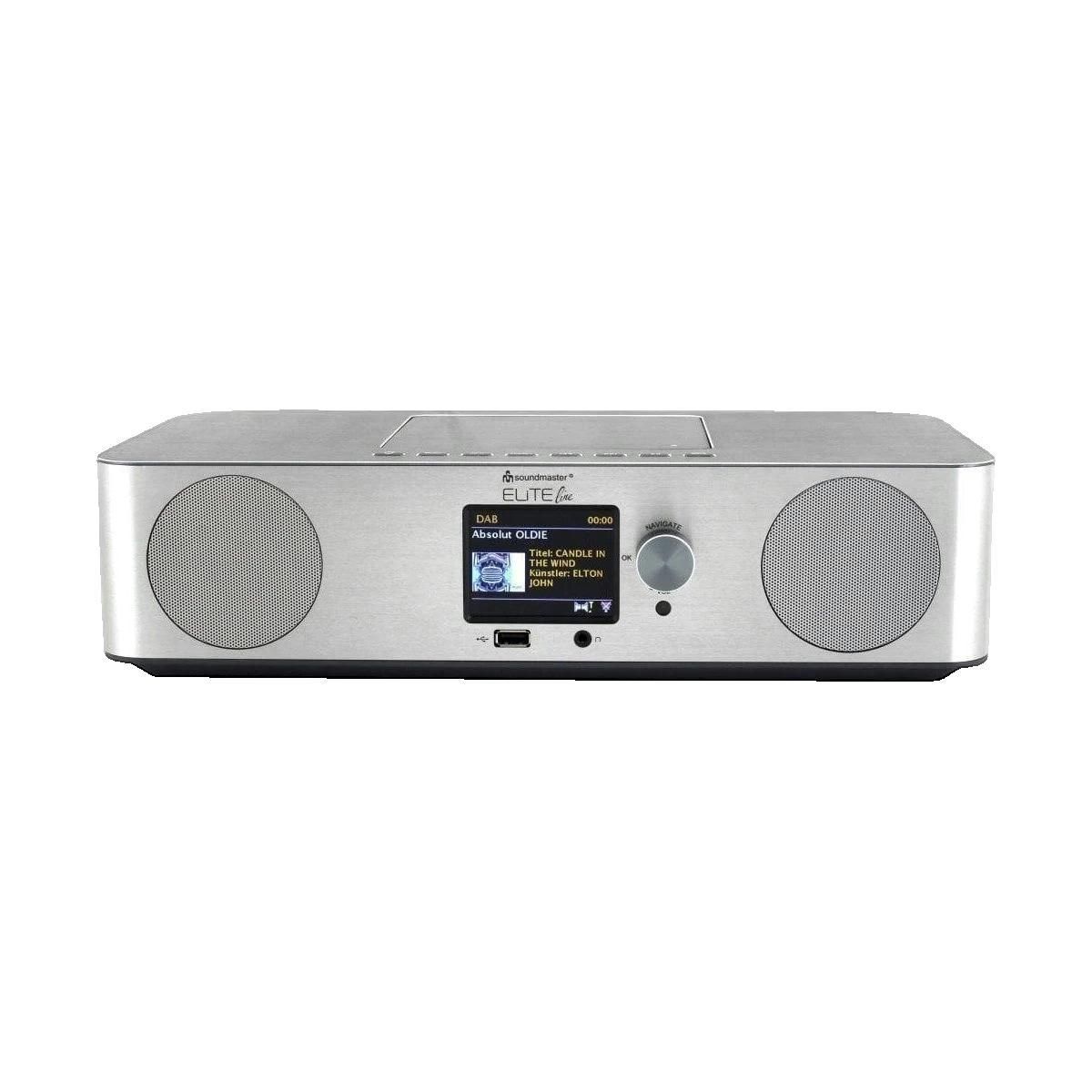 IBIZA SOUND Système audio Aster Soundmaster ICD2060SI Argent avec radio DAB+ et Bluetooth