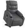 Voir la diapositive 3 : VIDAXL Fauteuil inclinable de massage electrique gris similicuir