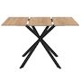 Voir la diapositive 3 : ID MARKET Table à manger extensible carrée ALIX 4-6 personnes pied araignée bois et noir 80-120 cm