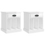 Voir la diapositive 2 : VIDAXL Tables de chevet 2 pcs blanc brillant 43x36x50 cm