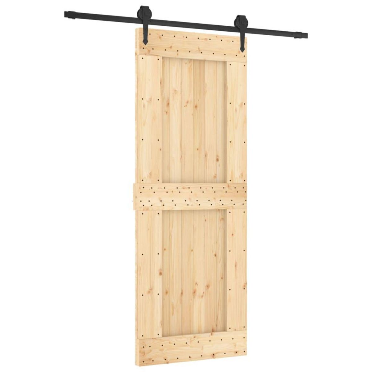 VIDAXL Porte coulissante et kit de quincaillerie 80x210 cm pin massif