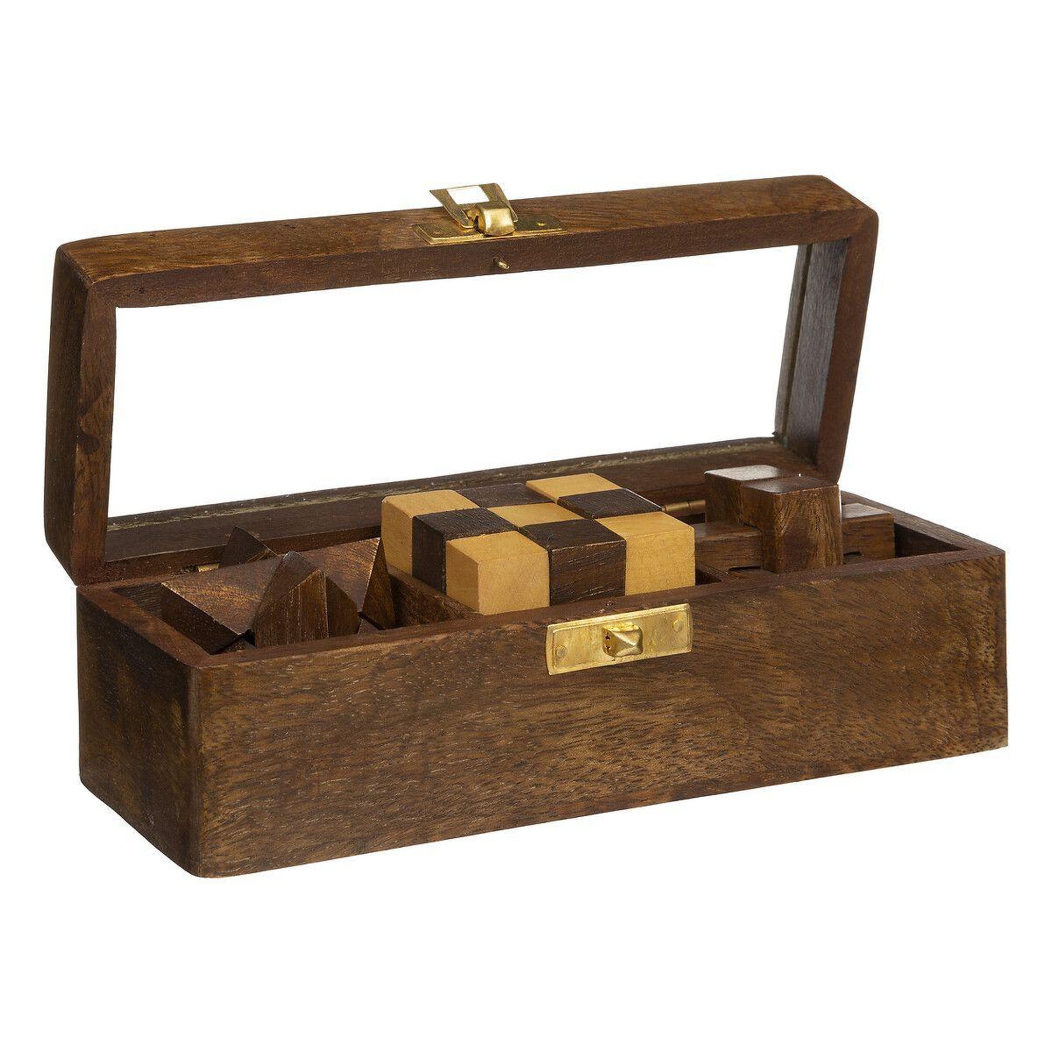 ATMOSPHERA Jeu casse tête déco en bois  bota  17cm marron